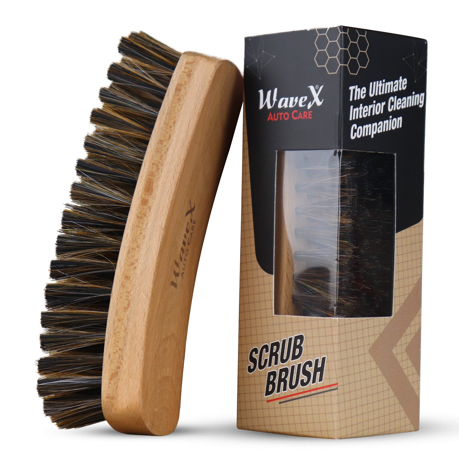 Wavex Car Cleaning Brush  Works Dry and Wet with Car Interior Cleaner