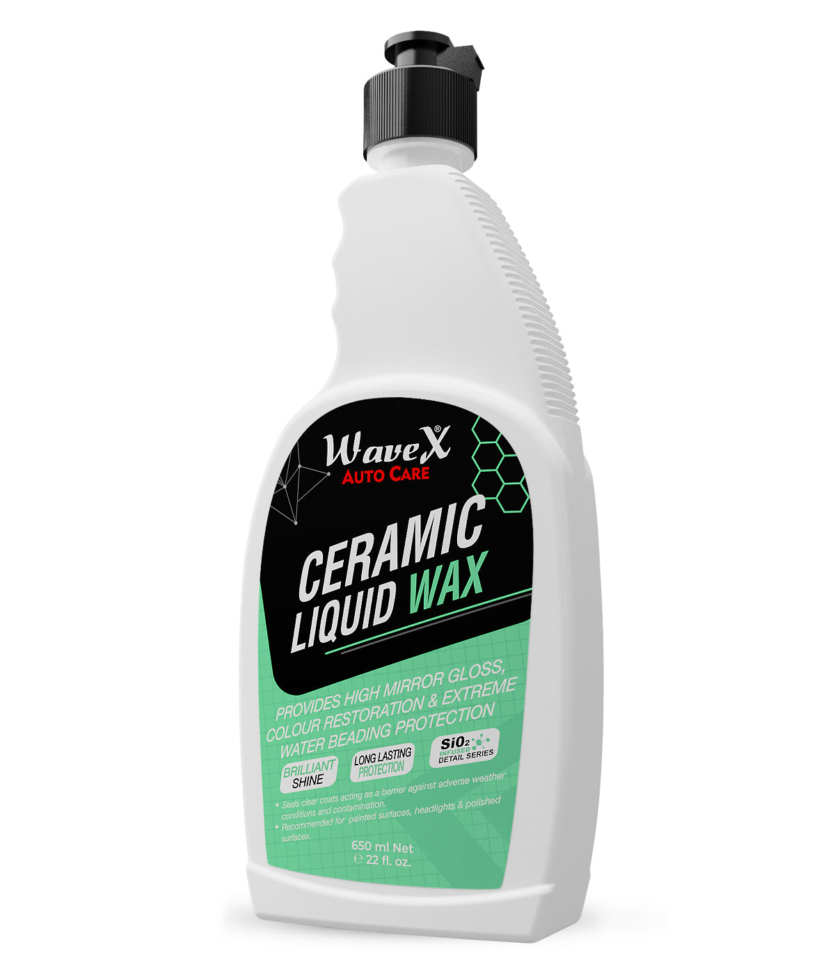 SiO2 Ceramic Liquid Wax for Cars and Bikes 650 ml, Gives Deep Gloss an –  Wavex