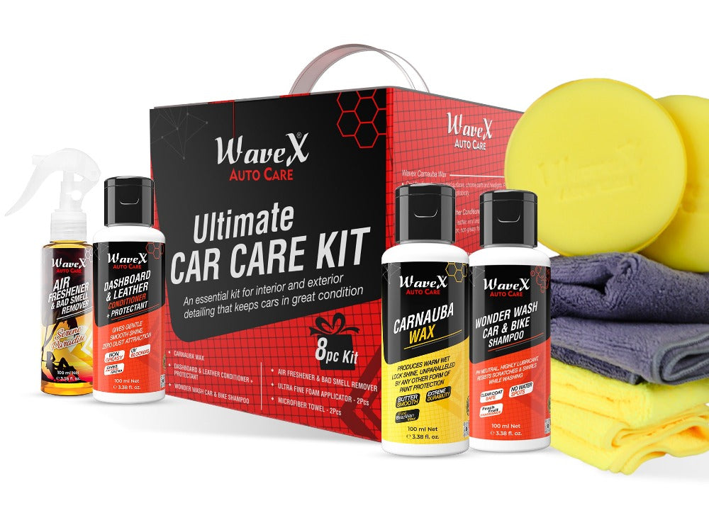 Car Cleaning Kit – Contains Car Polish, Car Dashboard Polish, Car Sham –  Wavex