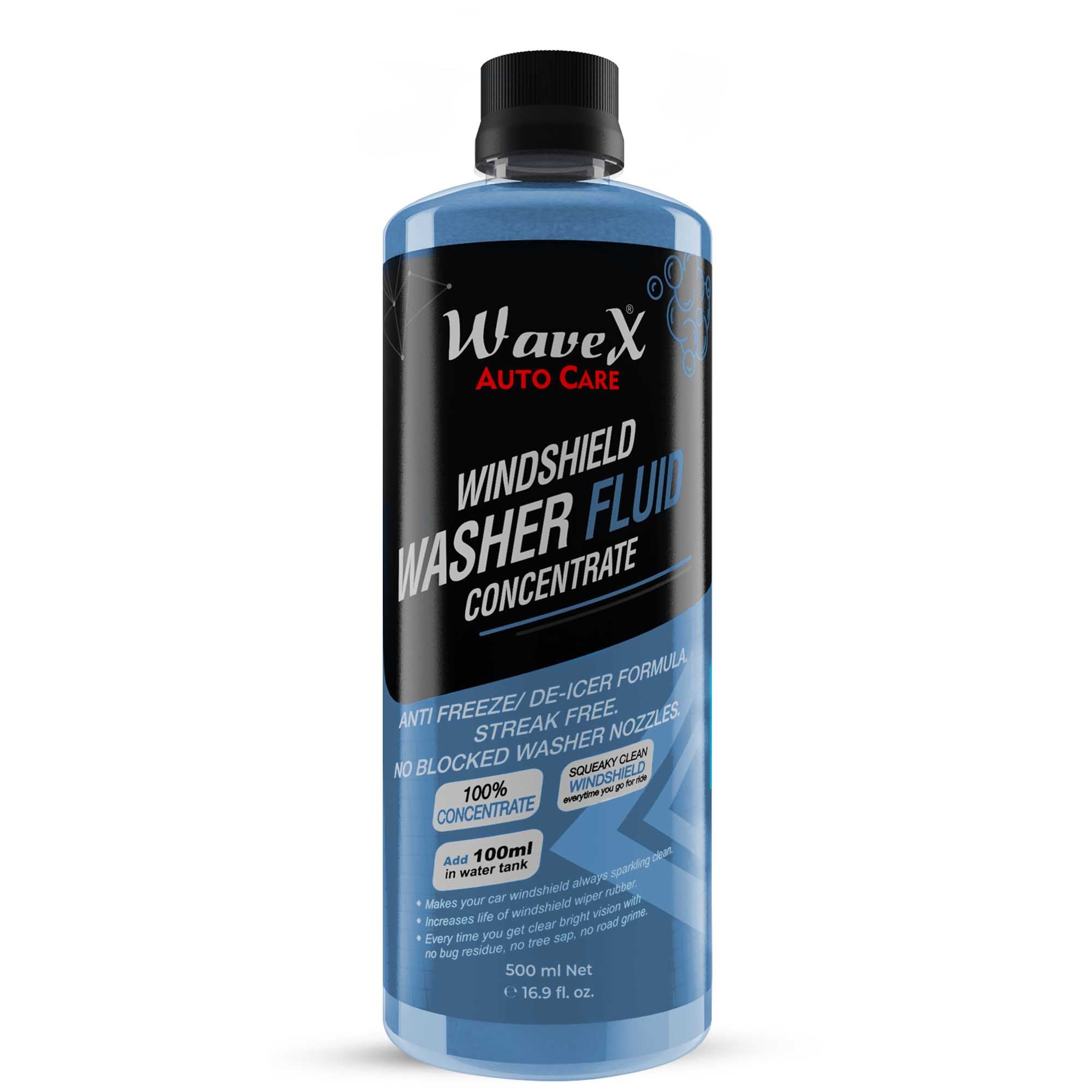Wavex Windshield Washer Fluid (500ml) WWF500 Concentrate 100ml Per Use
