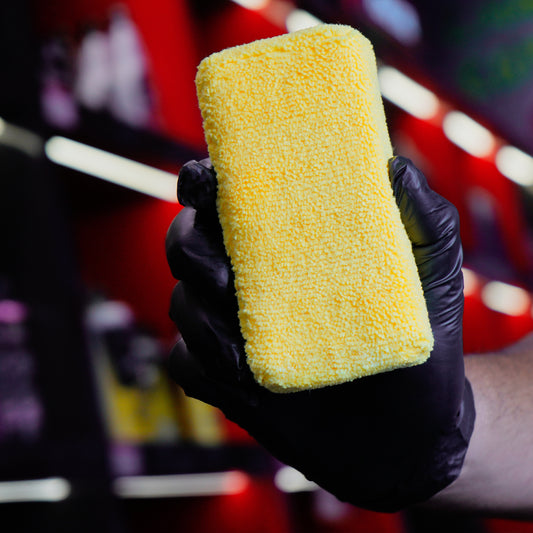 YELLOW MICROFIBER APPLICATOR SPONGE
