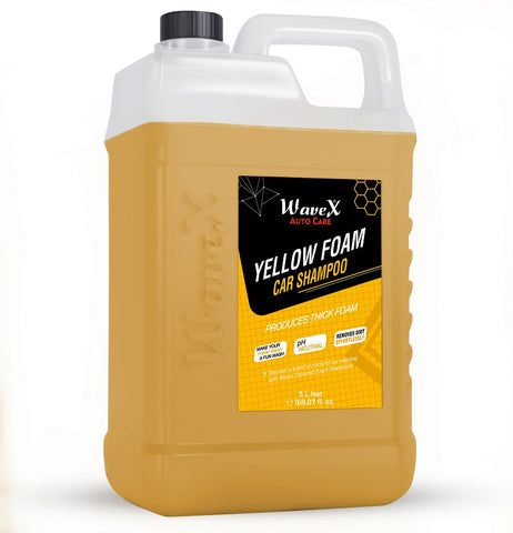 Colour Foam Wash Car Shampoo, Produces Thick Yellow Colour Foam