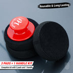 FOAM APPLICATOR PADS WITH HANDLE – SET OF 3 FOAM PADS + 1 HANDLE