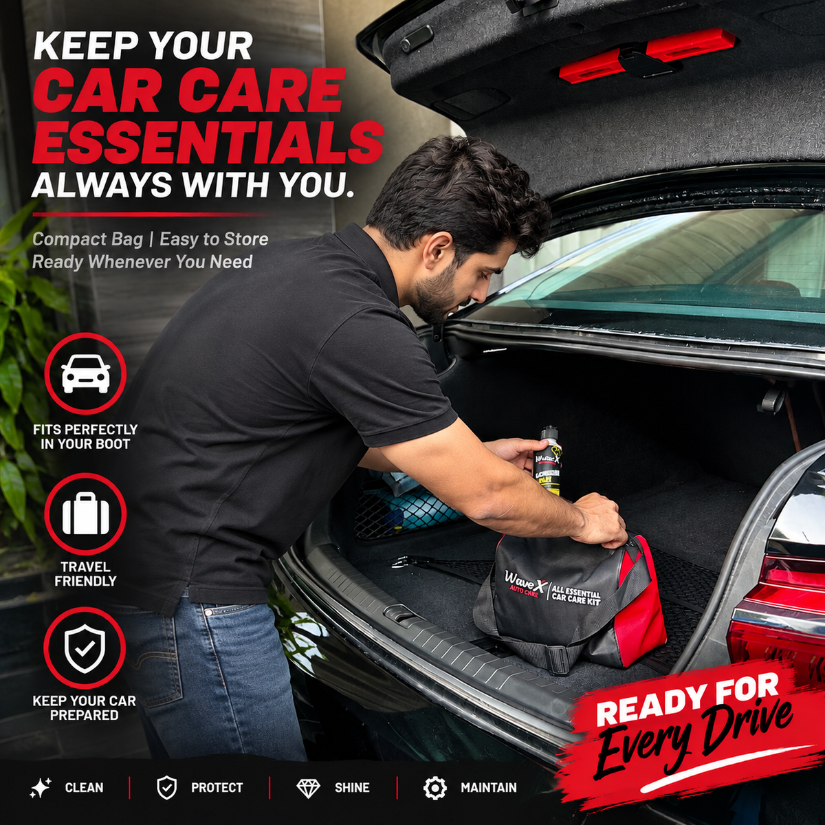 ESSENTIAL CAR CARE KIT -12 PIECE