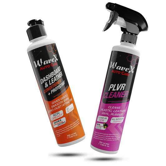PLVR Car Interior Cleaner & Wavex Dashboard and Leather Conditioner + Protectant Car Dashboard Polish | Car Dashboard Polish & Car Interior Cleaner