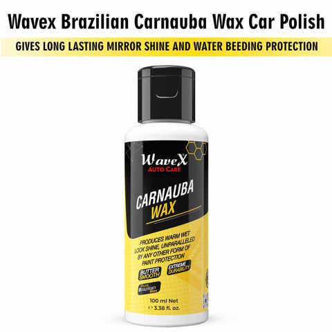 Brazilian Carnauba Wax Car Polish Wax (100ml) - Pure Liquid Carnauba Wax After Car Wash for Shine, Gloss, Paint Protection - Use On Car & Bike