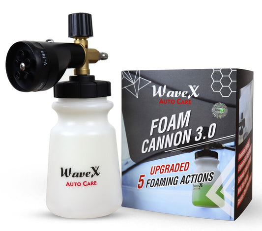 Foam Cannon 3.0 for pressure washer | Upgraded 5 Foaming Actions gives ultimate control over shampoo foam| Generates Super Thick Snow Foam | Ultra-Premium Quality