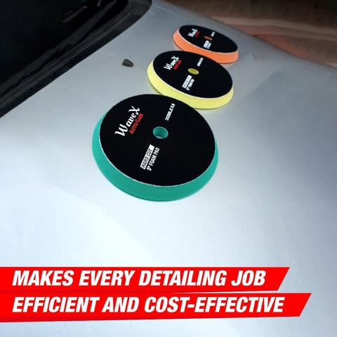 3-Inch Foam Pad Combo for Car | Includes Hard Cut, Medium Cut & Final Finish Foam Pad