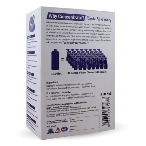 Glass Cleaner Concentrate Makes 20Ltrs from 1 Ltr
