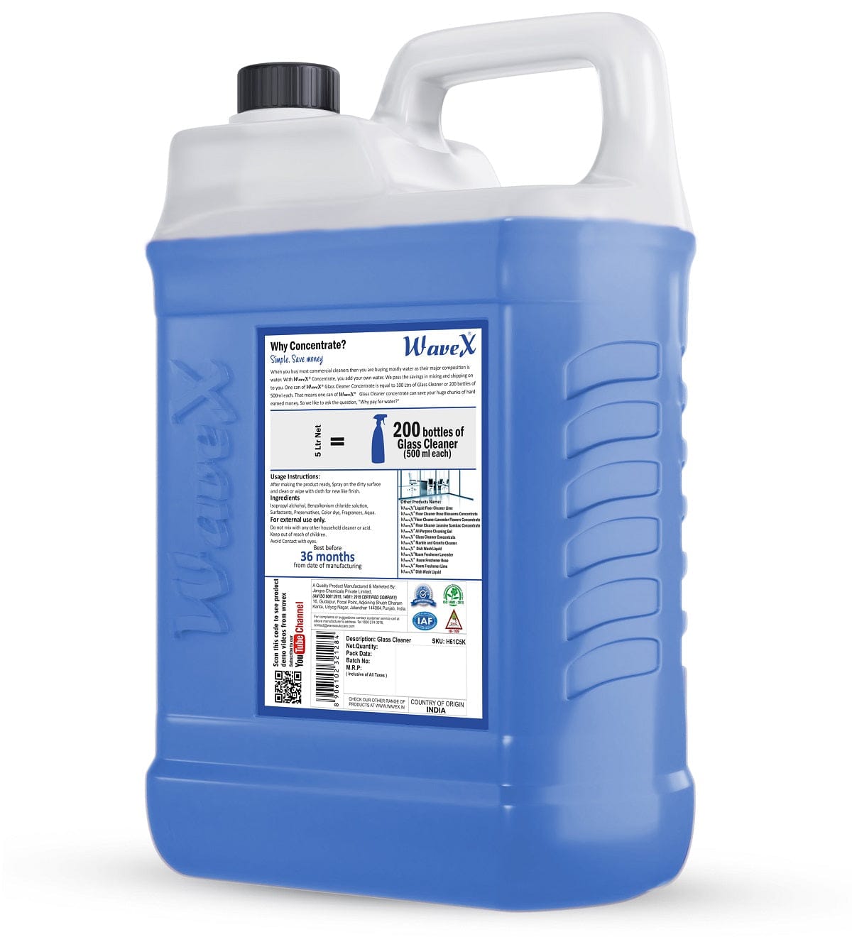 Glass Cleaner Concentrate Makes 20Ltrs from 1 Ltr