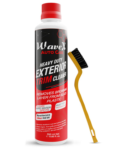 Heavy Duty Exterior Trim Cleaner, Removes Browning Layer from Black Plastic, Stubborn Rust, Hardwater Spots, and buildup from Edges, Cleans Logo and Grills