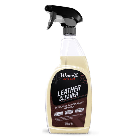 Leather Care Kit Includes Leather Cleaner 650ml + Leather Conditioner 650ml + Premium Horse Hair Brush + 2 Microfiber Cloth 40x40cm + Applicator Pad