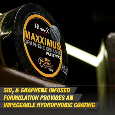 Ceramic Graphene Paste Wax Infused with SIO2, Premium Graphene Ceramic Rich Wax for Superior Hydrophobicity, Gloss and Paint Protection