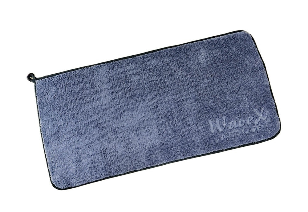 WaveX Microfiber Car Cleaning Cloth | 1200GSM Extra Large 40x80cm| Microfiber Cloth for Car and Bike | Grey, Soft, Super Water Absorbent – Ideal for Car and Bike Drying and Washing