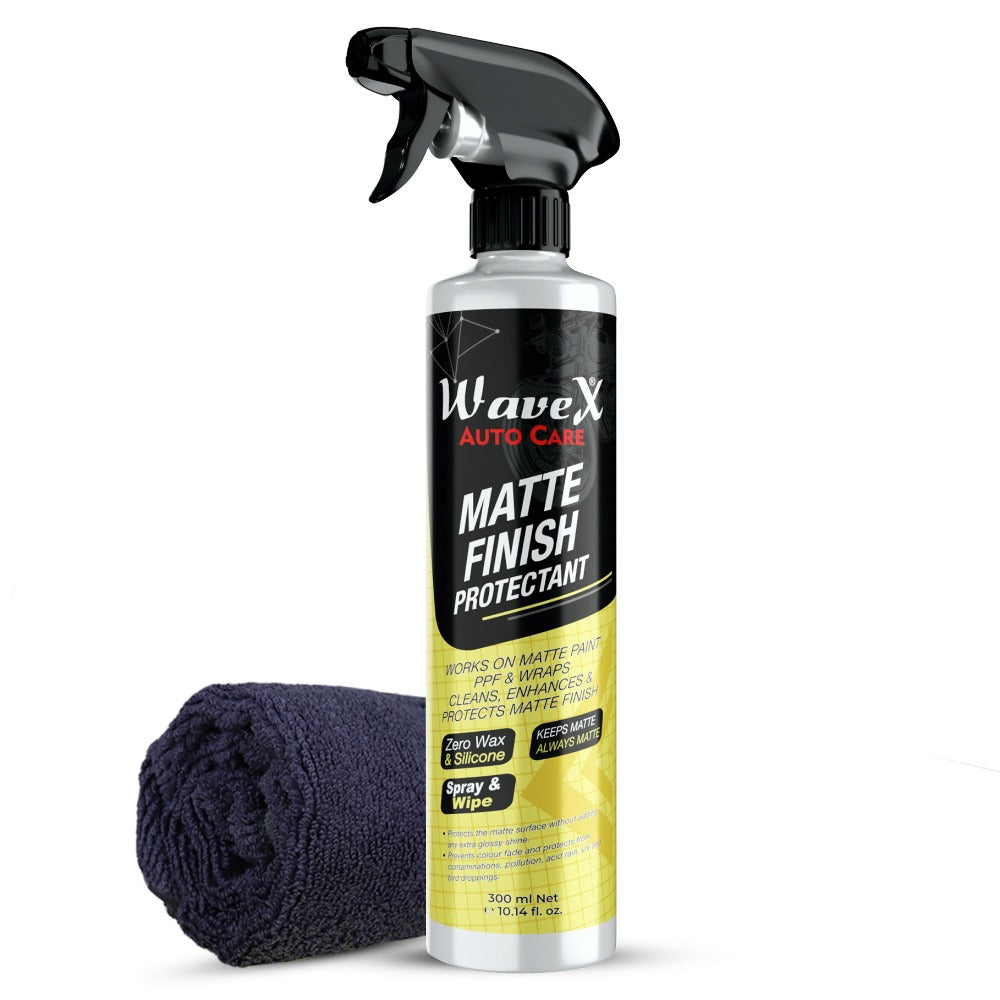 Matte Finish Protectant Bike Polish 300ml + Microfiber Cloth Towel 350GSM | Matte Polish for Bike