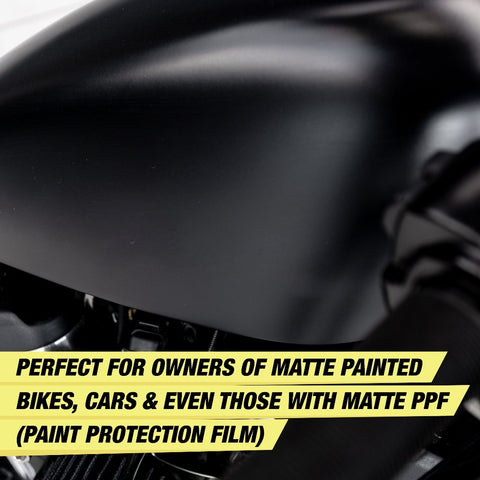 Matte Finish Protectant Bike Polish 350ml + Microfiber Cloth Towel 350GSM | Matte Polish for Bike