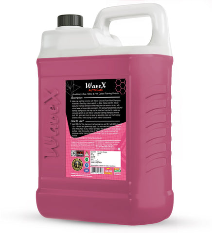 Colour Foam Wash Car Shampoo, Produces Thick Pink Colour Foam
