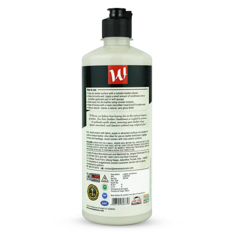 Wavex Rich Leather Conditioner Matte Finish | Premium Leather Care for Car Seats, Interiors, Sofa, Jackets & Shoes | Restores Softness, Non-Greasy, Crack Protection