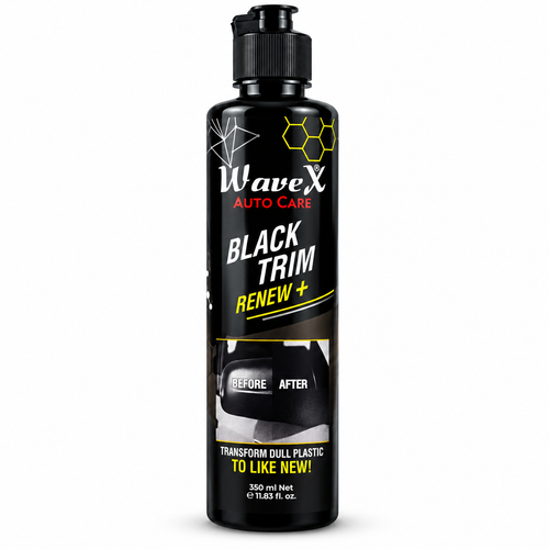 Black Trim Renew+ | Restores Faded Car & Bike Exterior Plastic Trim | Long-Lasting Deep Black Shine, UV & Dust Protection