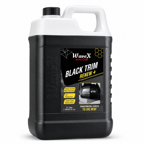 Black Trim Renew+ | Restores Faded Car & Bike Exterior Plastic Trim | Long-Lasting Deep Black Shine, UV & Dust Protection