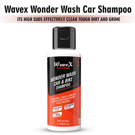 Wonder Wash Car & Bike Shampoo 100ml - Clean, Wash your Car & Bike - Peach Fruit Fragrance