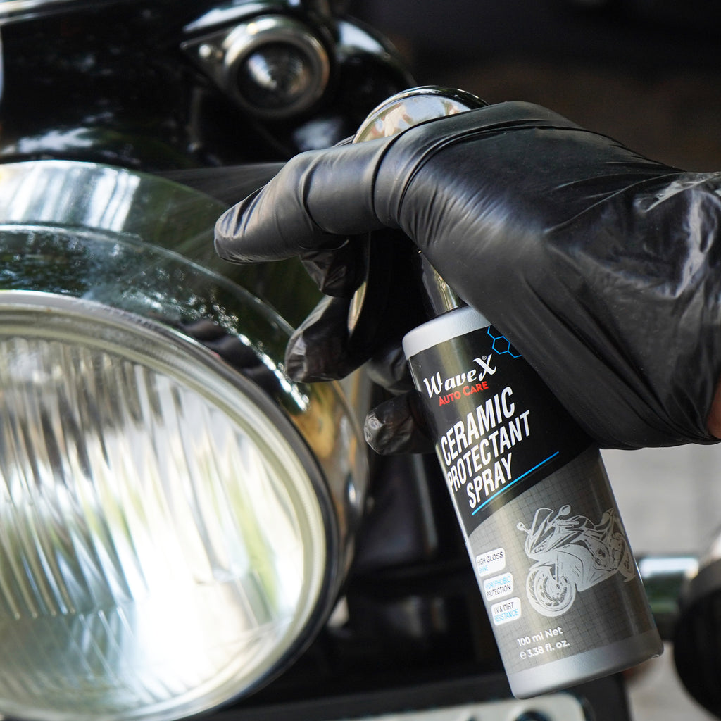 CERAMIC PROTECTANT SPRAY FOR MOTOR BIKES -  SUPER HYDROPHOBIC & UV PROTECTION