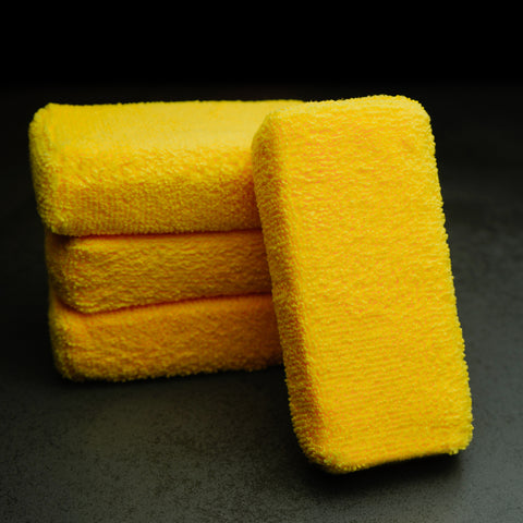 YELLOW MICROFIBER APPLICATOR SPONGE