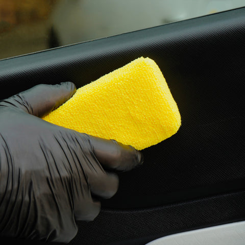 YELLOW MICROFIBER APPLICATOR SPONGE
