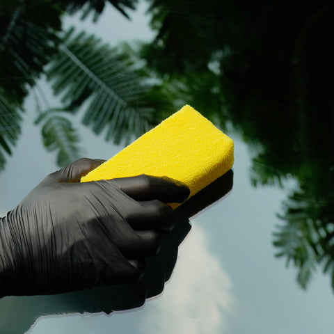 YELLOW MICROFIBER APPLICATOR SPONGE