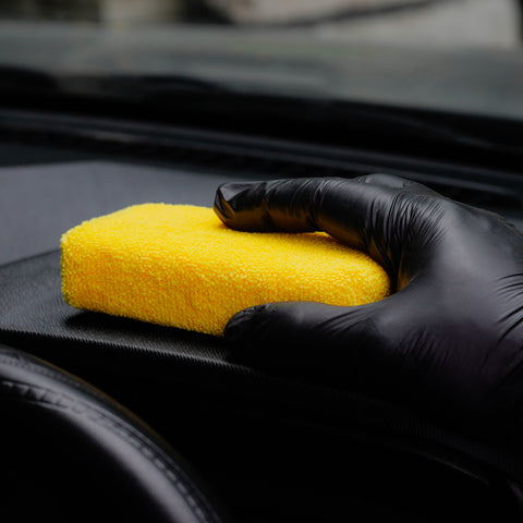 YELLOW MICROFIBER APPLICATOR SPONGE