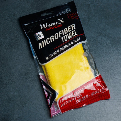 YELLOW MICROFIBER CLEANING CLOTH 350 GSM 40X40 CM