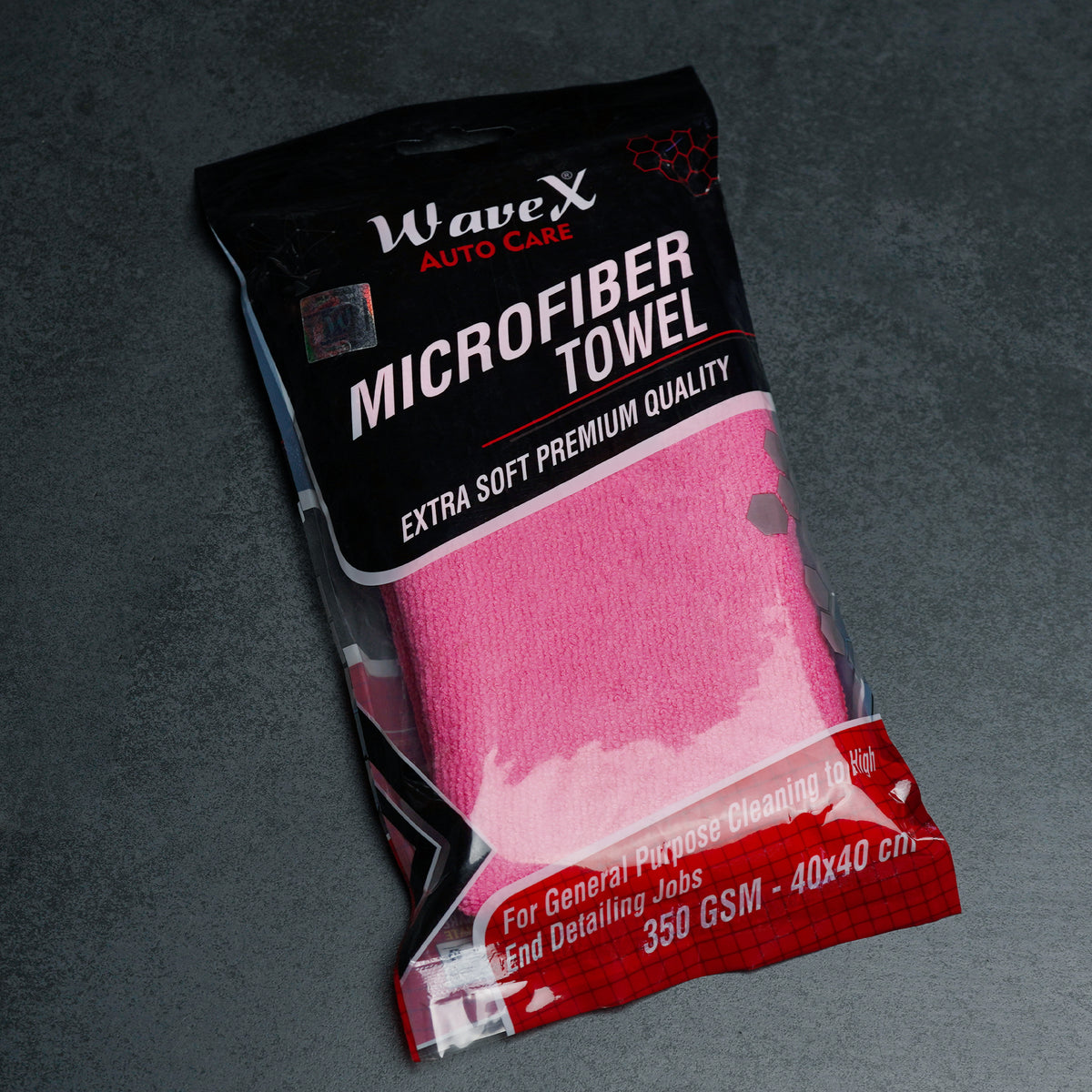 PINK MICROFIBER CLEANING CLOTH 350 GSM 40X40 CM