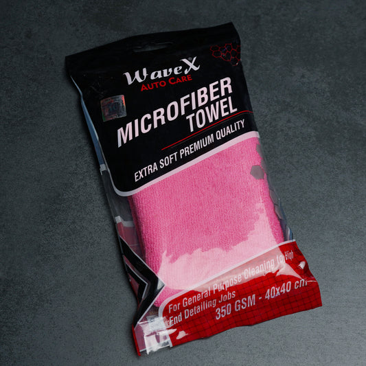 PINK MICROFIBER CLEANING CLOTH 350 GSM 40X40 CM
