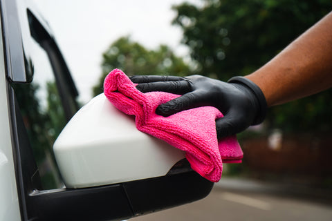 PINK MICROFIBER CLEANING CLOTH 350 GSM 40X40 CM