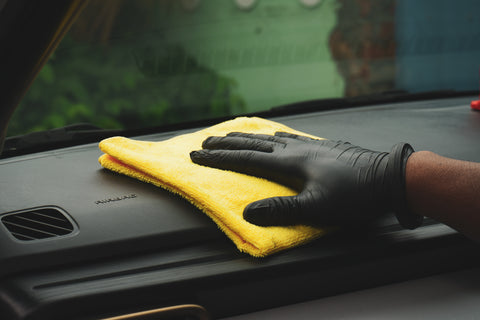 YELLOW MICROFIBER CLEANING CLOTH 350 GSM 40X40 CM