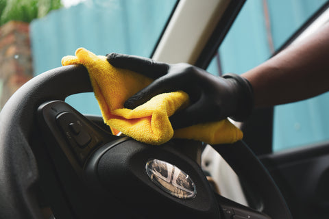YELLOW MICROFIBER CLEANING CLOTH 350 GSM 40X40 CM