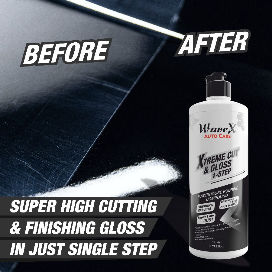 Xtreme Cut & Gloss 1-Step Compound - Professional Grade Polish for Exceptional Paint Correction and Stunning Gloss - Diminishing Abrasives - Silicone-Free - Versatile and Easy to Use