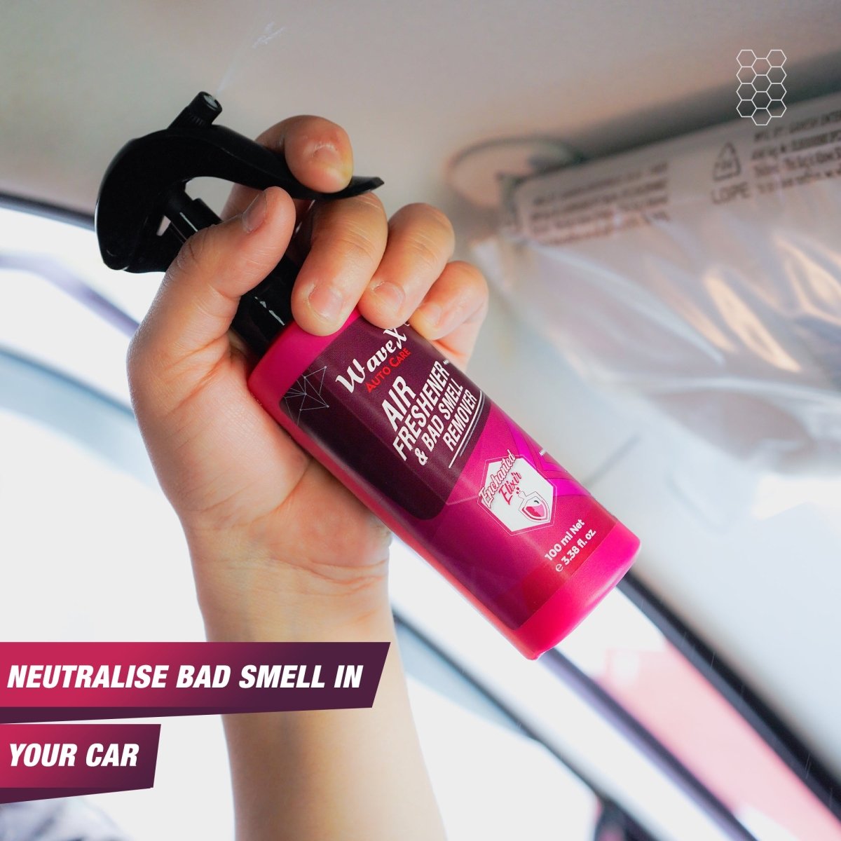 AIR FRESHENER CAR PERFUME AND BAD SMELL REMOVER BUNDLE PACK - Wavex - AF100X3