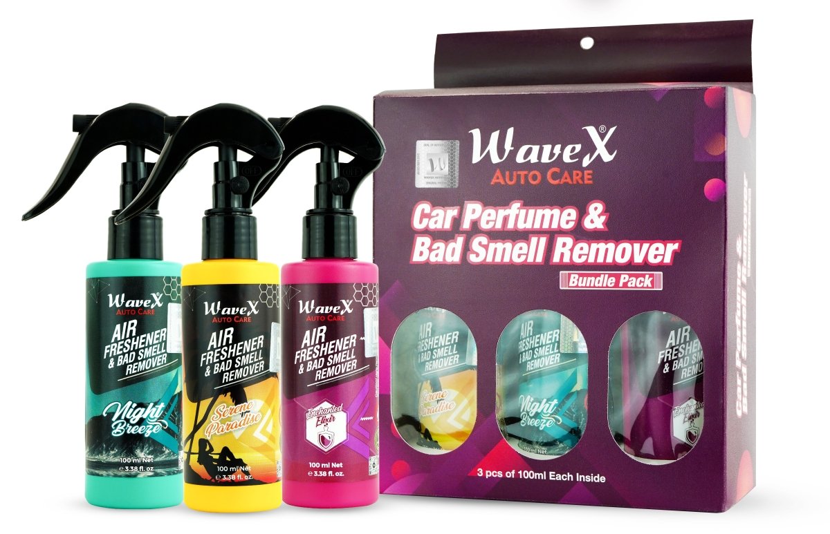 AIR FRESHENER CAR PERFUME AND BAD SMELL REMOVER BUNDLE PACK - Wavex - AF100X3