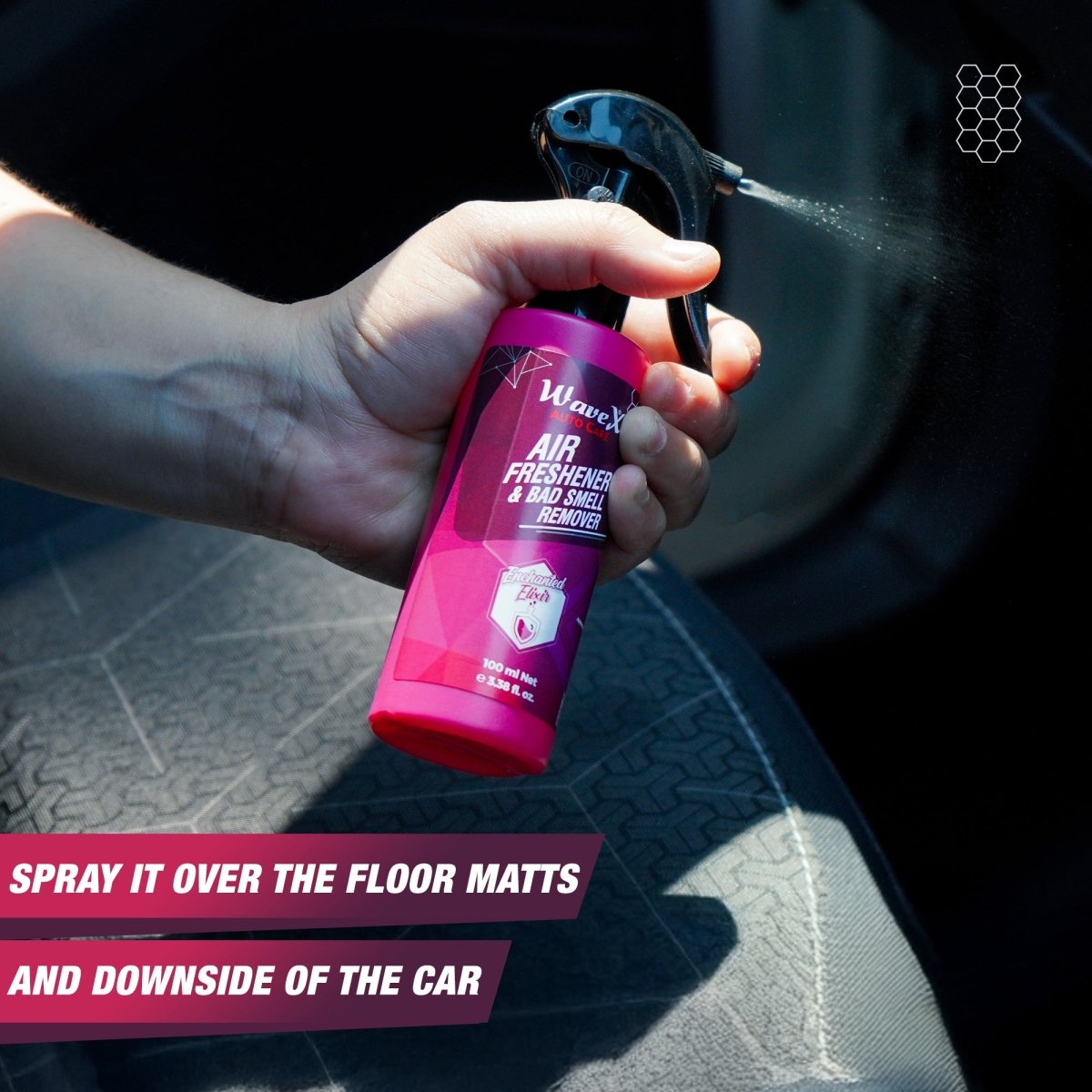 AIR FRESHENER CAR PERFUME AND BAD SMELL REMOVER BUNDLE PACK - Wavex - AF100X3