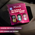 AIR FRESHENER CAR PERFUME AND BAD SMELL REMOVER BUNDLE PACK - Wavex - AF100X3