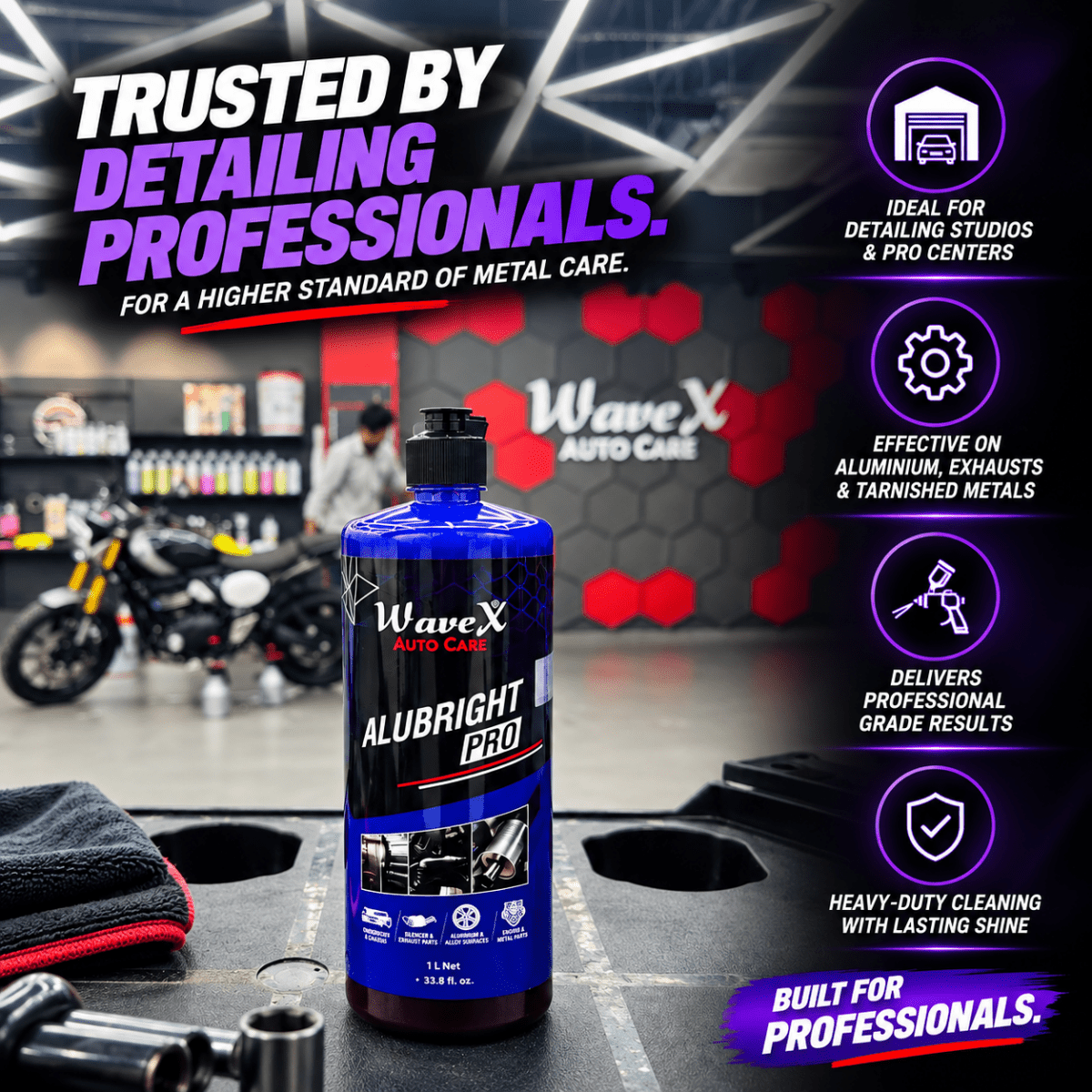 ALUBRIGHT PRO ALUMINIUM CLEANER & RESTORER 1 L - Wavex-ABP1K