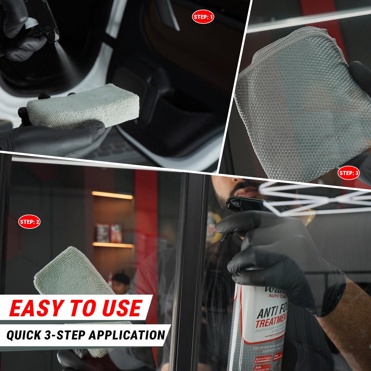 ANTI FOG TREATMENT FOR CAR INTERIOR GLASS, HELMET VISOR & SPECTACLES - Wavex - AFT500