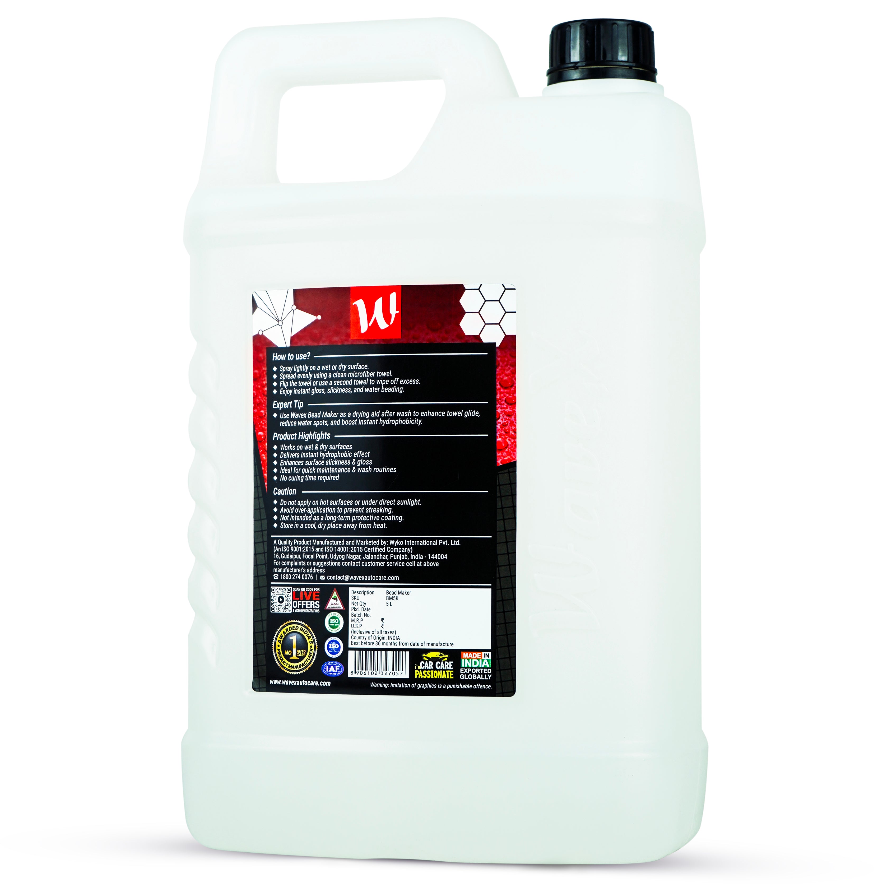 BEAD MAKER – ULTRA HYDROPHOBIC WATER BEADING SPRAY FOR CARS