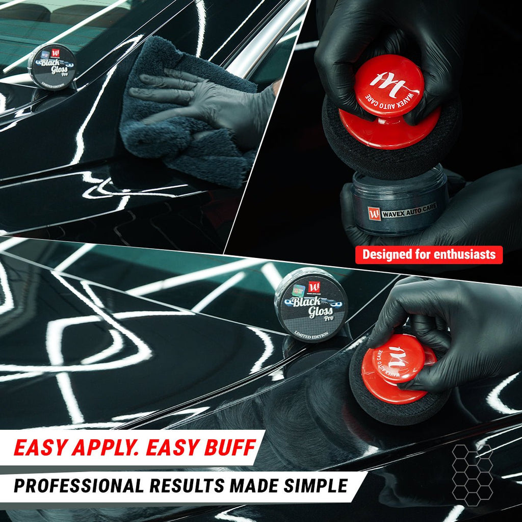 BLACK GLOSS PRO CAR WAX 50g - Wavex - BLACK-WAX50