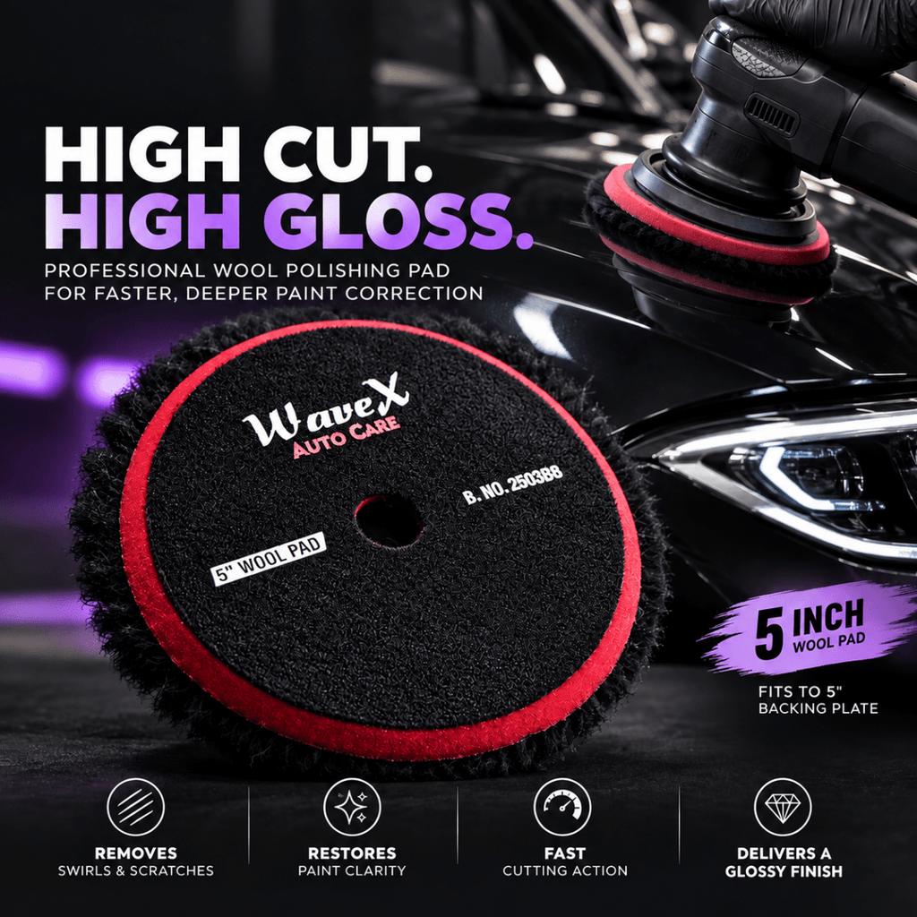 BLACK WOOL POLISHING PAD - Wavex-WOOLPAD