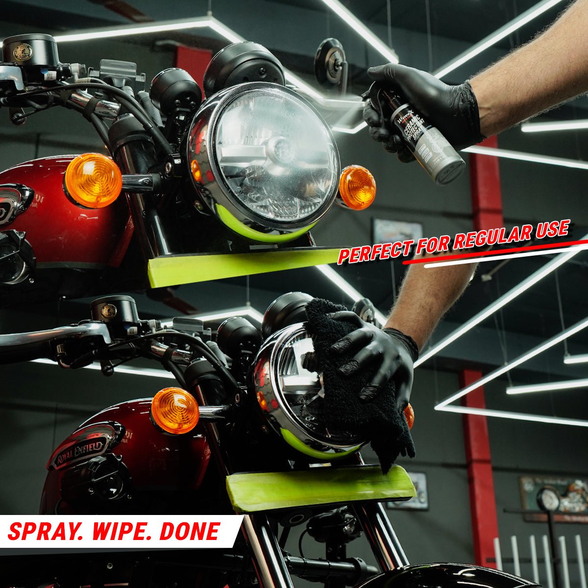 CERAMIC PROTECTANT SPRAY FOR MOTOR BIKES - SUPER HYDROPHOBIC & UV PROTECTION - Wavex - CPS100
