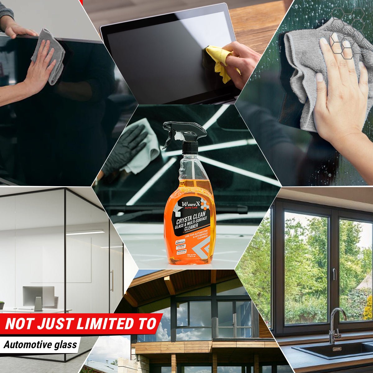 CRYSTA CLEAN GLASS CLEANER 650ML - Wavex - CRC650