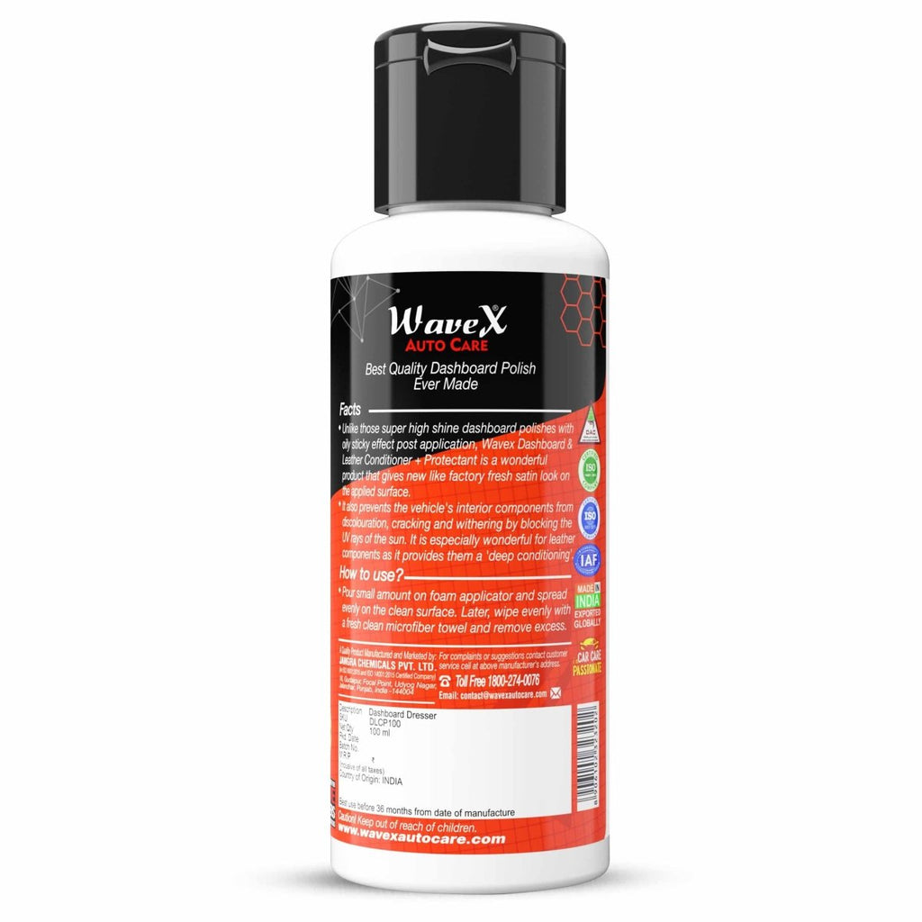 DASHBOARD AND LEATHER CONDITIONER + PROTECTANT 100ML - Wavex - DLCP100