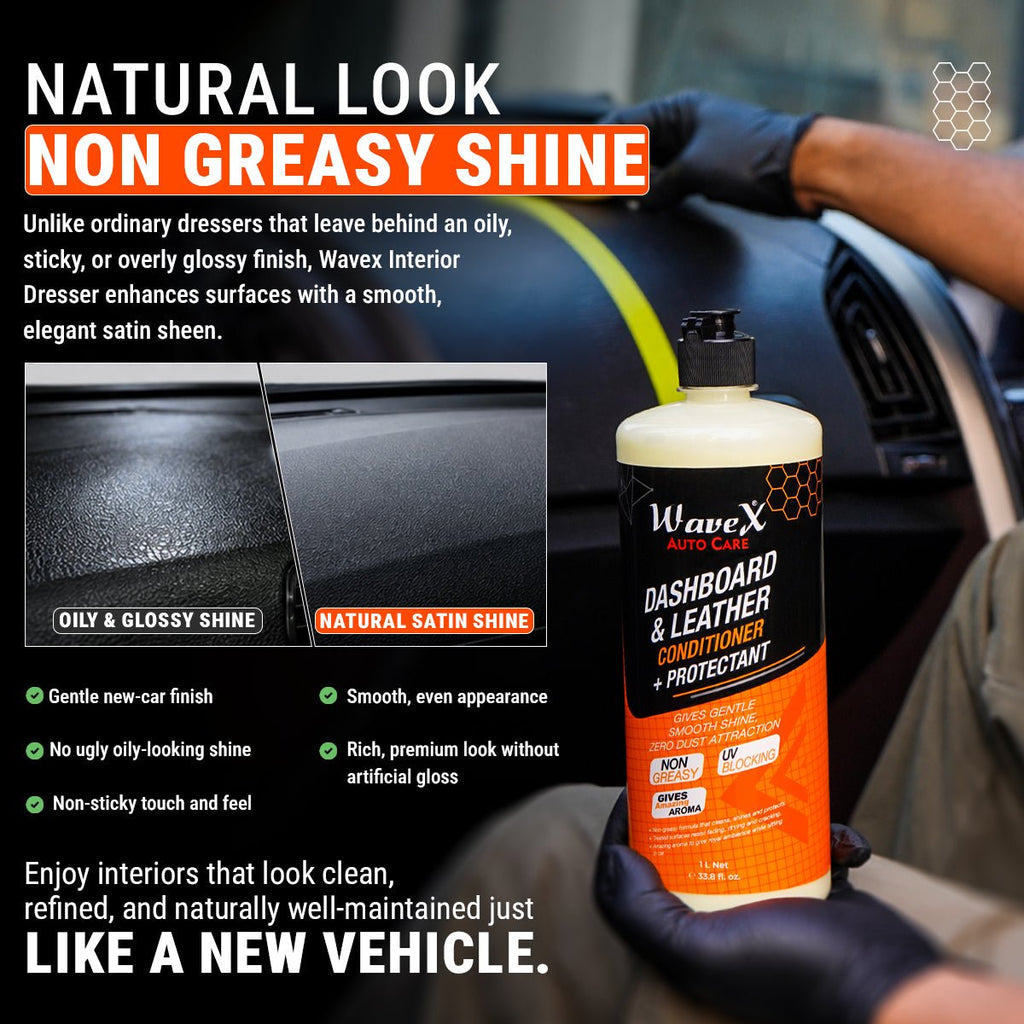 DASHBOARD AND LEATHER CONDITIONER + PROTECTANT 100ML - Wavex-DLCP100